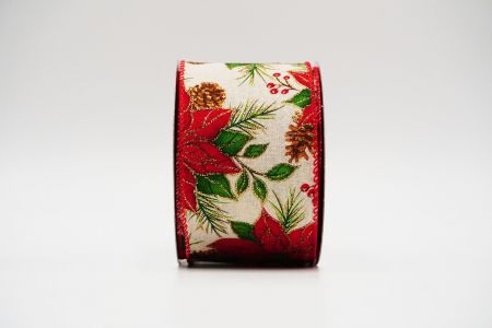 Exquisite Poinsettia Wired Ribbon_KF6348GC-2-7-1_natural